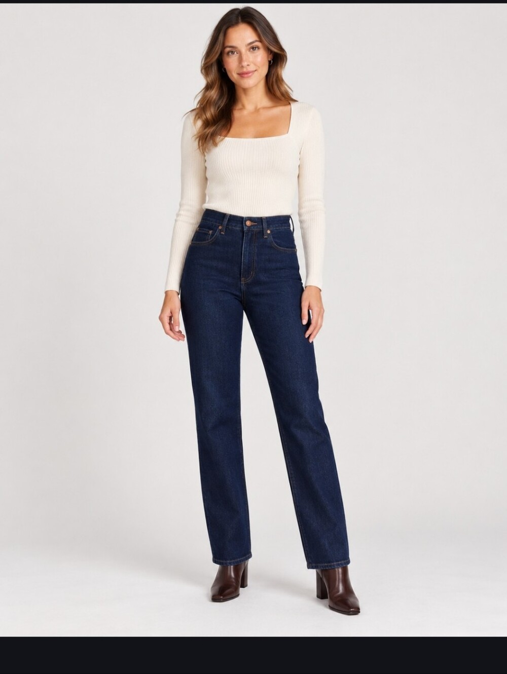 Oat New York High Rise Cotton Straight Leg Jeans 29 US 8